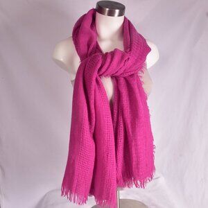 Fuchsia Pink Wrap Scarf  Snags shown in photos